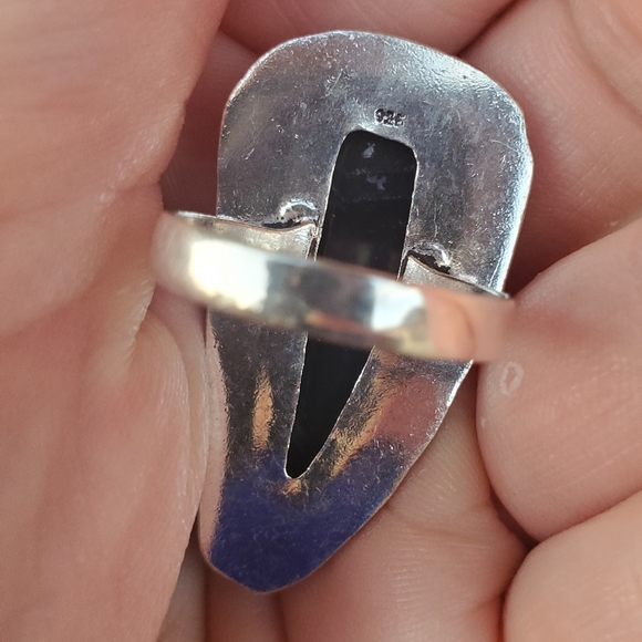 New Chevron Amethyst 925 Silver Ring. - Picture 10 of 15